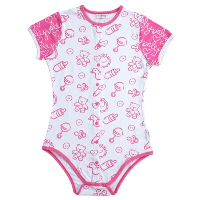 Nursery Front Snap Pink Onesie Bodysuit - LittleForBig Cute & Sexy Products