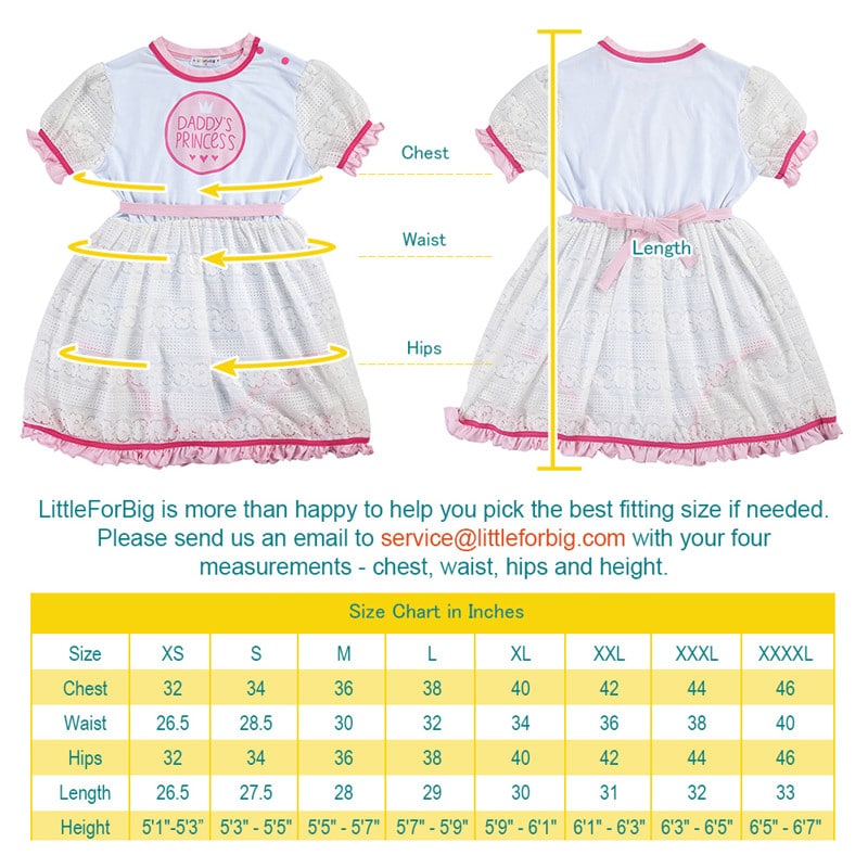 Daddy’s Princess Lacy Dress - LittleForBig Cute & Sexy Products