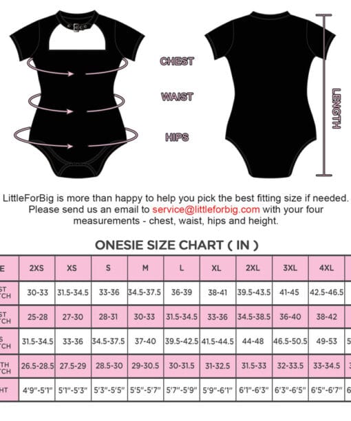Collared Onesie Black - LittleForBig Cute & Sexy Products